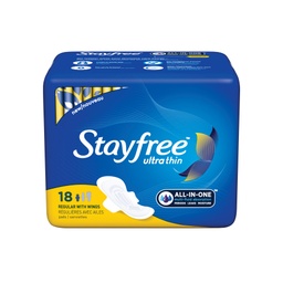[08645] STAYFREE ULTRA THIN REGULAR WITH WINGS 18'S 