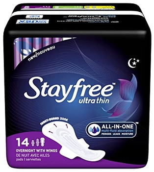 STAYFREE ULTRA THIN OVERNIGHT WITH WINGS 14'S 