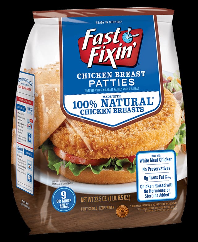 FAST FIXIN CHICKEN BREAST PATTIES (FULLY COOKED) 5OZ