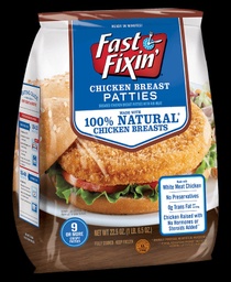 [010195] FAST FIXIN CHICKEN BREAST PATTIES (FULLY COOKED) 5OZ