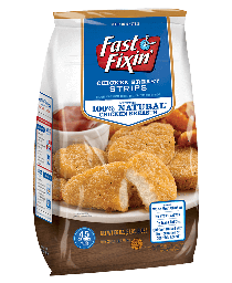 [010208] FASTFIXIN CHICKEN BREAST STRIPS (FULLY COOKED) 24OZ