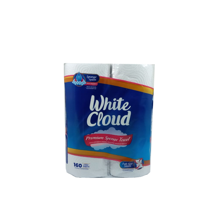 White Cloud 2 Ply Hand Towel (2 pk)
