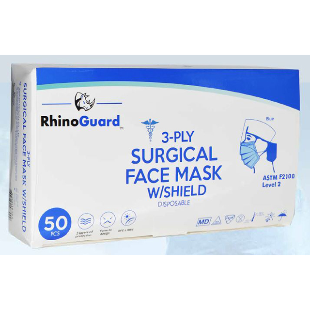 RHINOGUARD 3-PLY SURGICAL FACE MASK (50PCS)