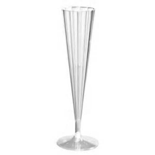 FLUTED CHAMPAGNE PLASTIC GLASSES (10CT)
