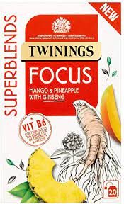 TWININGS SUPERBLENDS FOCUS TEA (18 PCS)