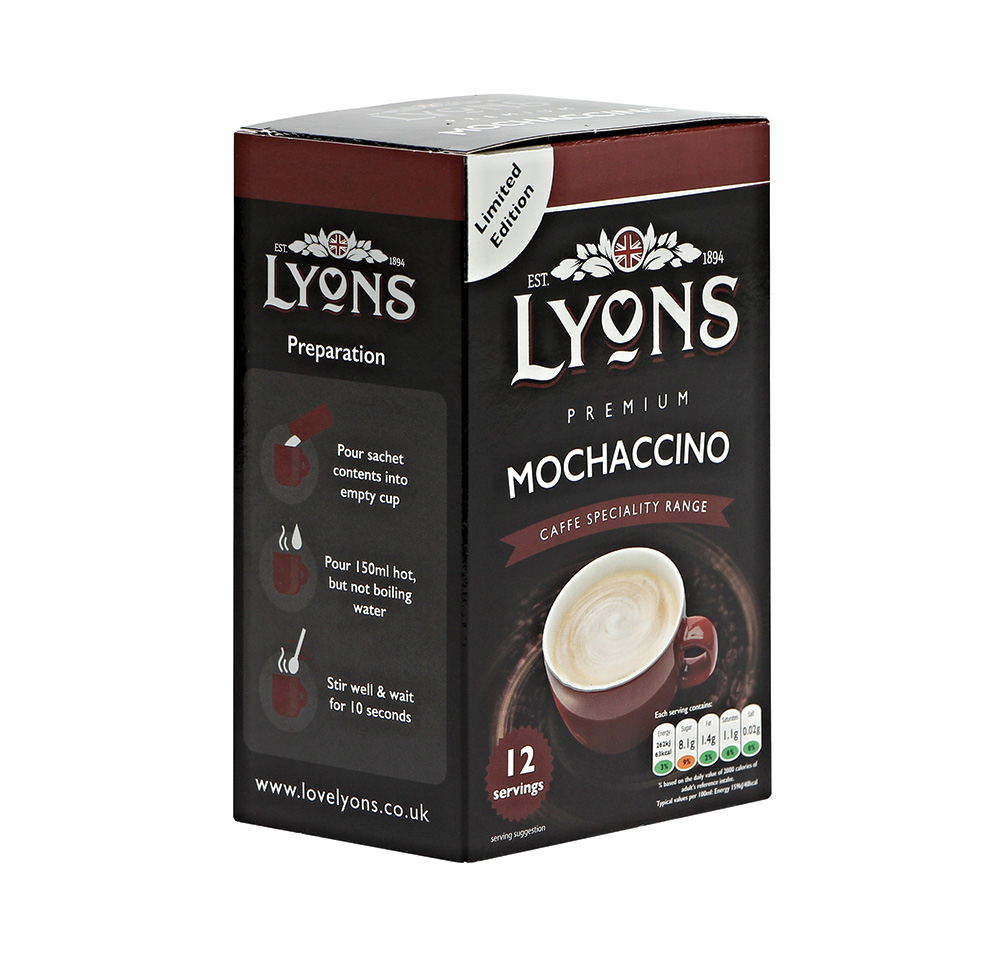 LYONS 3 IN 1 COFFEE - MOCHACCINO (12PKS)