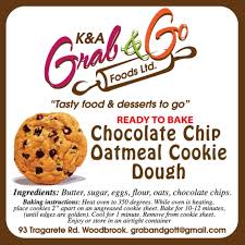[00808] K&amp;A Grab &amp; Go Chocolate Chip Oatmeal Cookie Dough Balls
