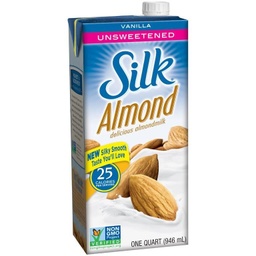 [01051] Silk Milk Almond Vanilla Unsweetened 32oz