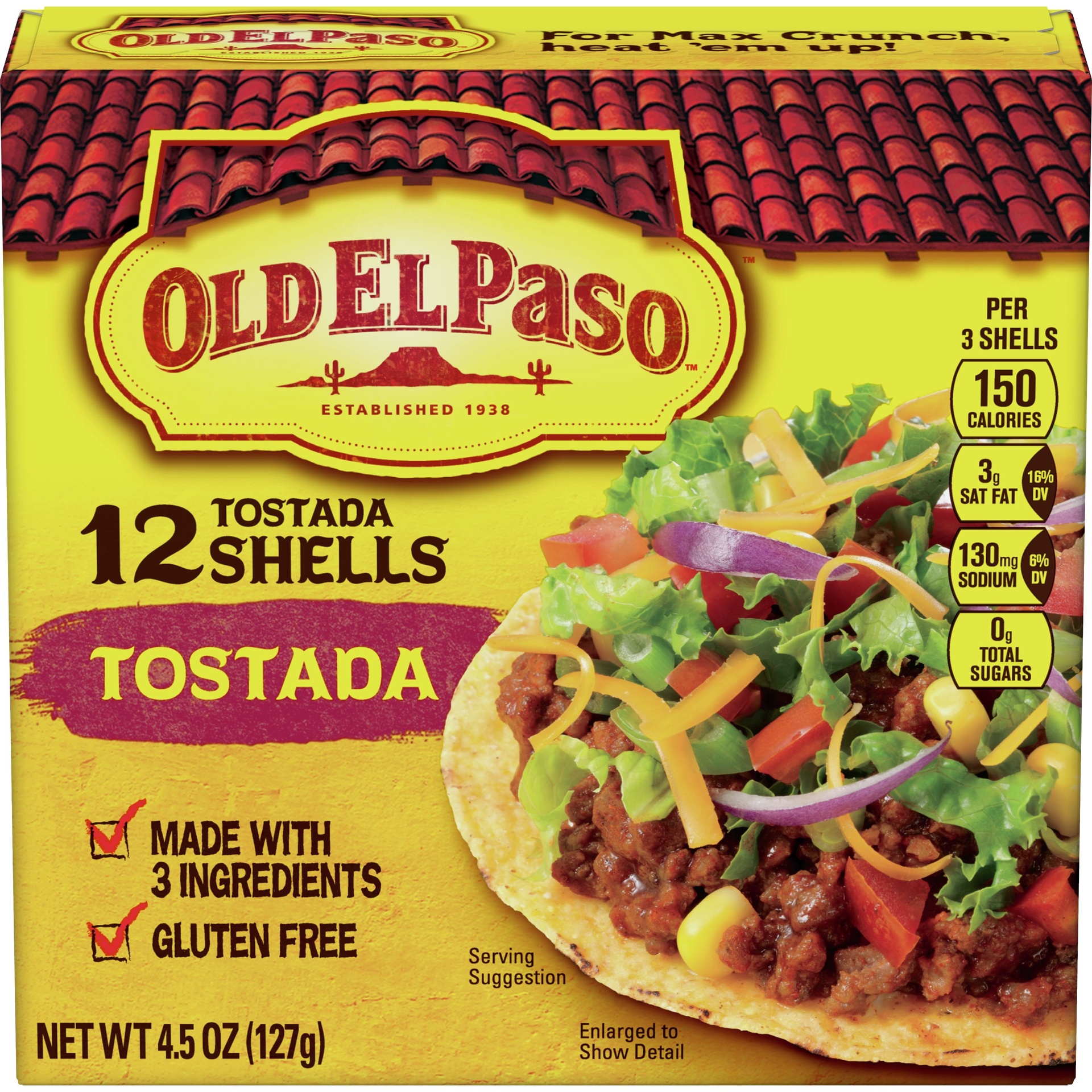 Old ElPaso Taco Shell Reg 4.6oz (12)
