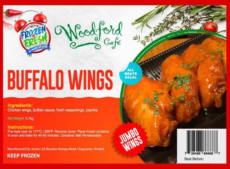 Woodford Cafe, Buffalo Wings - Frozen to Fresh