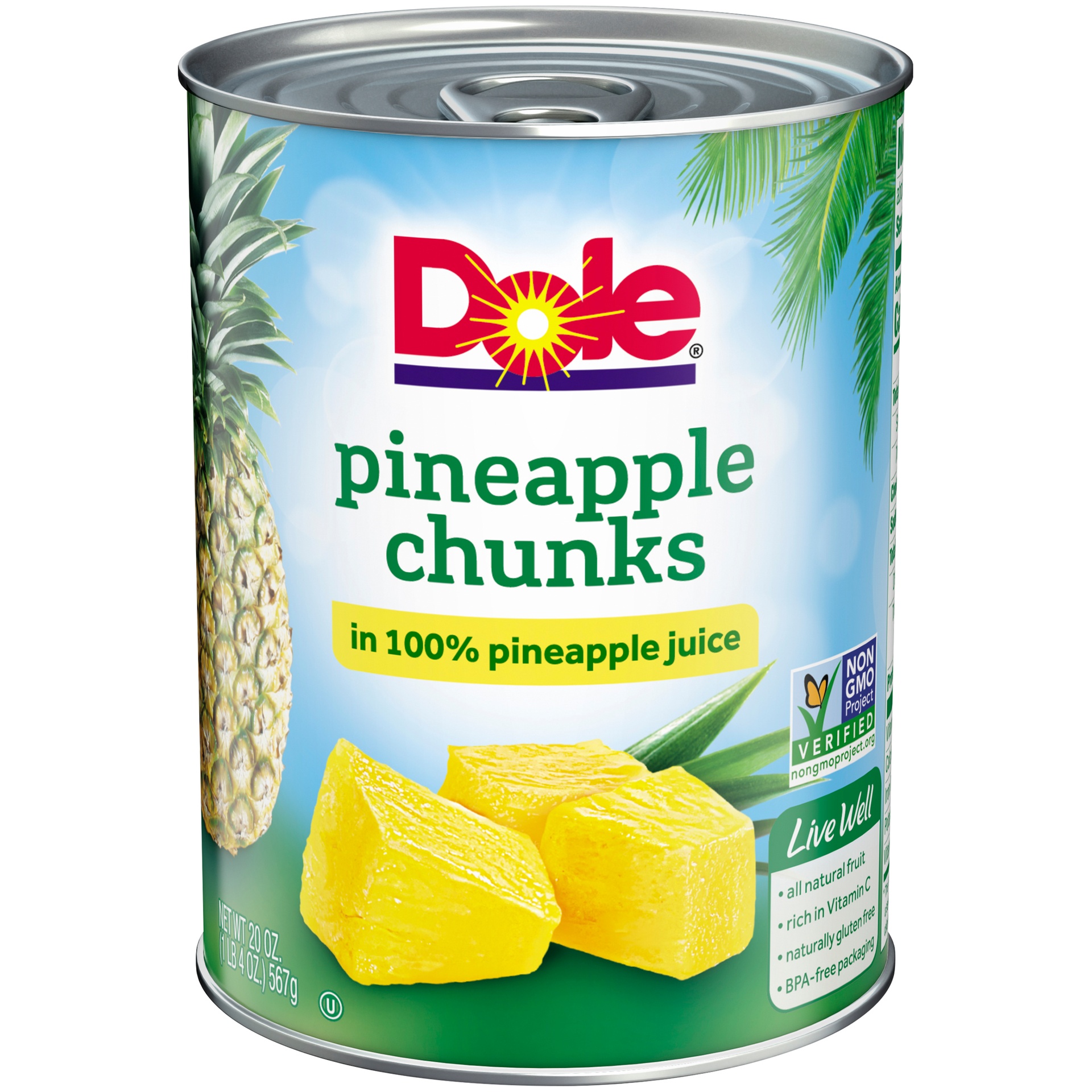 Dole P/Pine Chunks In Juice 20OZ